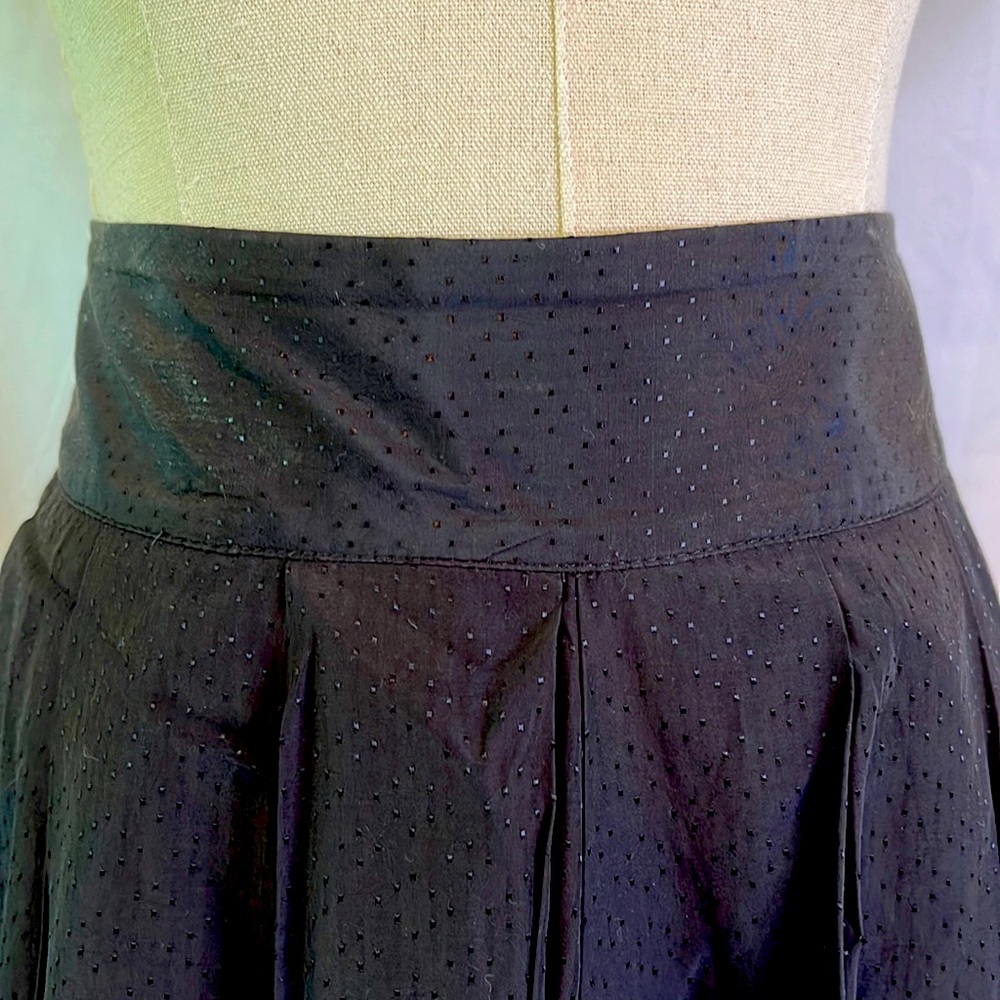 H&M Black Pleated Skirt with Dots